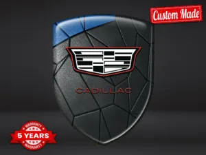 Cadillac Adesivo Bombato Finitura Elegante Etichette Lusso